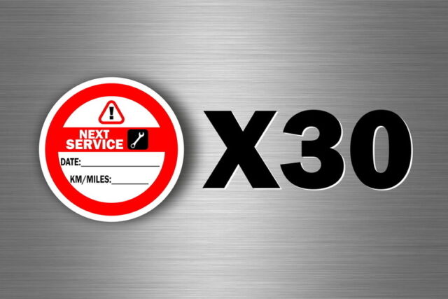 30x oil next service due reminder car truck filter maintenance garage van change