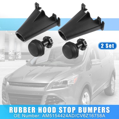 2 Set Hood Bumper Stops Cushion Stoppers Rubber for Ford Escape C-Max 2003-2019