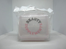Macy's white Beauty Supplements pill box container case
