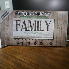 Family Birthday Plaque Rustic Wall Art w/ FREE SHIPPING..