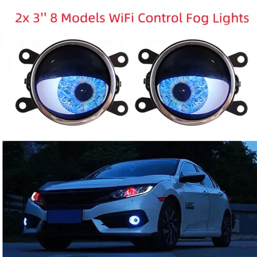 2x LED 2.5'' 8 Model Devil Demon Evil Eyes WiFi Control Fog Light Projector Lamp - Picture 12 of 12