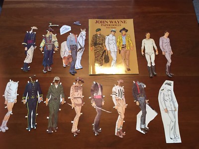 Vintage 1980 John Wayne Paper Dolls Book With Some Cut Out