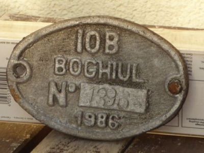 Lokschild, Fabrikschild,Typenschild IOB Boghiul Rumänien von 1986, Nummer 1396