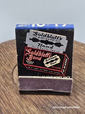 Matchbook Goldblatt's Bond Razors & Shaving Cream Vintage Advertising 