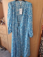 Ladies Long Sleeve Wrap Midi Dress UK size small