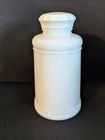 Vintage Milk Glass Apothecary Bottle Jar Threaded Cap 5" Antique Medicine White