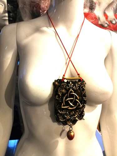 gothic talisman triskel pendant goetia amulet necklace demon amon fetish jewelry - Picture 4 of 24