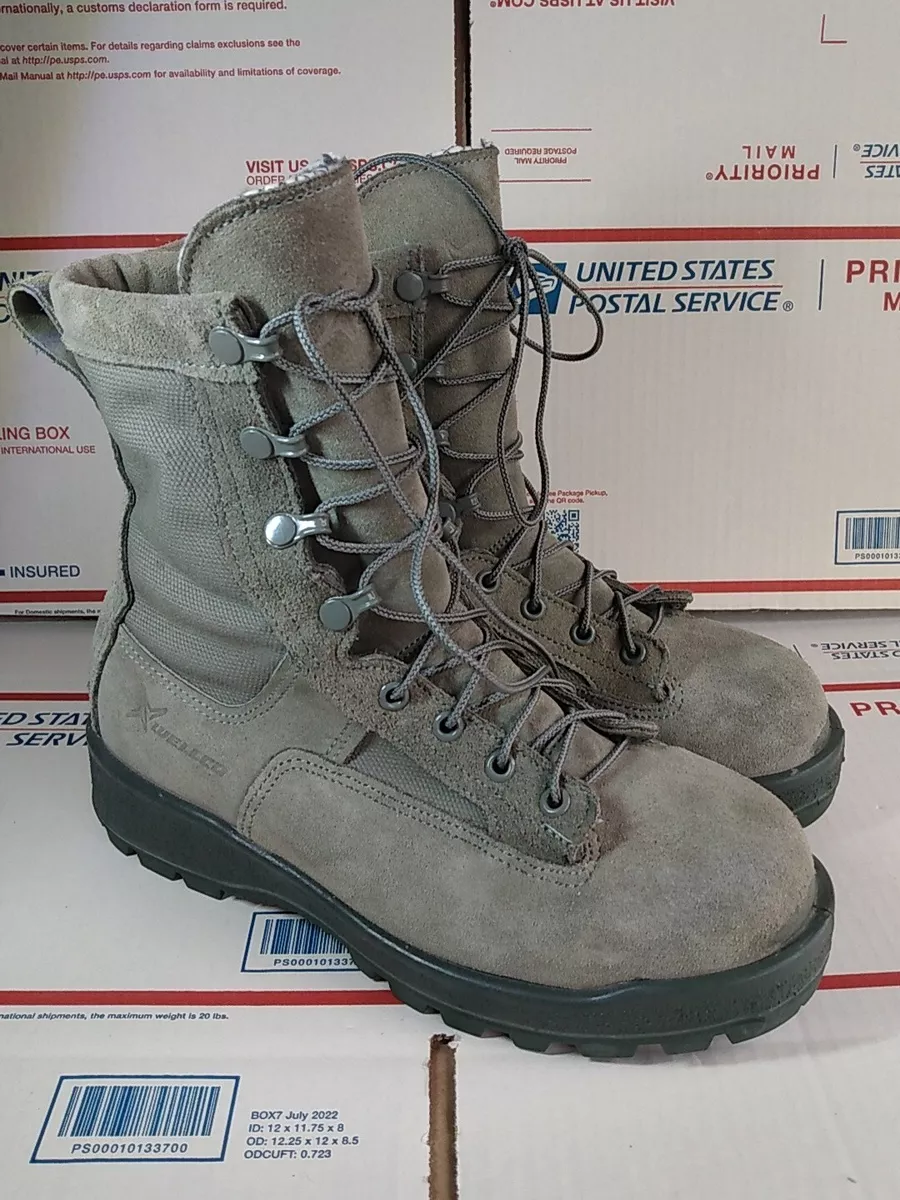 Wellco Tactical Boots Sage Green Size 6 R 80055 004 Steel Toe ASTM Vibram Soles