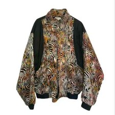 Vintage Laurel Windbreaker Zebra Print