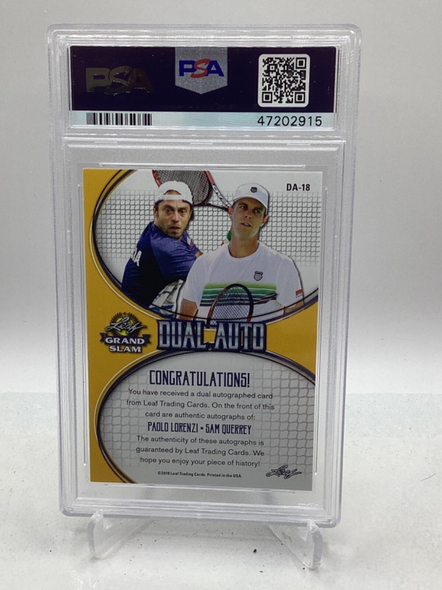 2018 Leaf Grand Slam Dual Auto Silver /15 #DA18 Lorenzi/Querrey