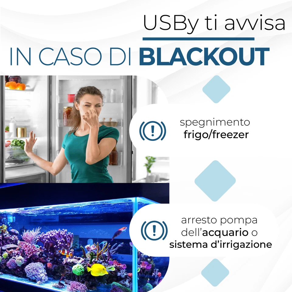 Avviso Mancanza Corrente Rilevatore Interruzione Corrente Allarme Blackout WiFi - Immagine 2 di 4