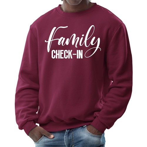 Herren Grafik Sweatshirt - Familie Check-in Illustration - Bild 46 von 70