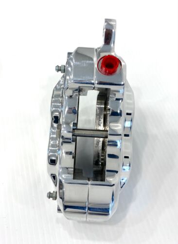 HHI Hawg Halters Right Front Chrome 4 Piston Brake Caliper 73-83 Harley Big Twin - Picture 4 of 9