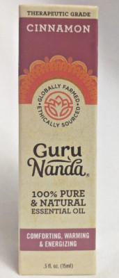 GuruNanda Cinnamon Pure Essential Oil Blend Natural Aromatherapy .5 Oz.  15ml