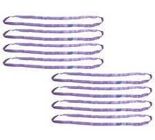 (8 Pack)Endless Round Sling 6' Purple 2600# VLL Crane Rigging Hoist Wrecker R...