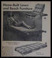 1950s CHAISE LOUNGE CHAIR How-To build PLANS ...