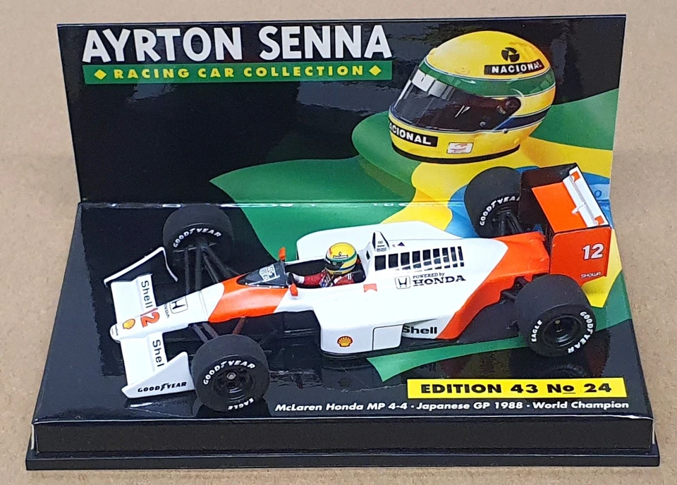 Minichamps 1/43 Scale 540 884392 - F1 McLaren Honda MP 4-4 Japan GP 1988 Senna - Image 4 of 4