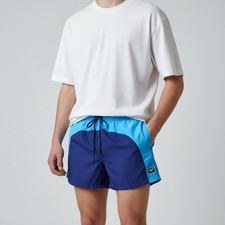 SPEEDO Swim Trunks Men L Slim 32-34 /Blue/Elastic W Drwstrng/Mesh brief/Pockets