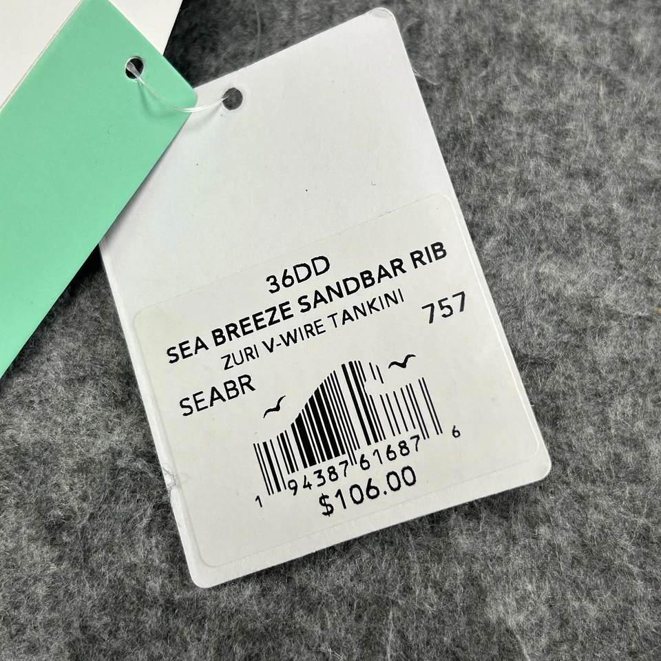 Camiseta Tankini Sunsets Zuri V-Wire para Mujer 36DD Barra de Arena Costilla Sea Breeze Nueva con Etiquetas Foto 4 de 4