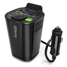 150W Car Power Inverter for Vehicles, DC 12V to AC 110V Car Adapter for Black