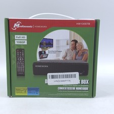 Mediasonic HomeWorx HW130STB Digital Converter Box 1080p ATSC DVR USB PVR Remote