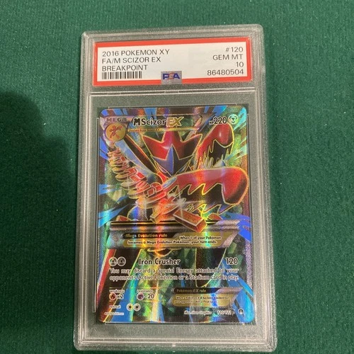 Pokemon 2016 Breakpoint M Scizor EX 120/122 Full Art Holo Ultra Rare PSA 10