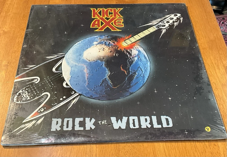 Kick Axe  Rock the World SEALED 1987 Mercenary Records MER 2103 Larry Gillstrom - Image 2 of 4