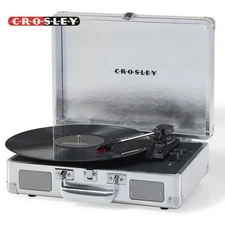Crosley Cruiser Plus Portable Bluetooth In/Out Record Player Silver CR8005F-SI