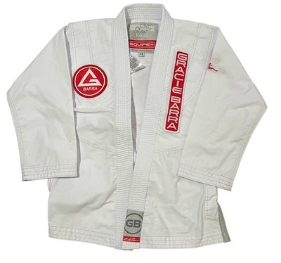 Gracie Barra White Kimono Youth Y4 Jiu Jitsu Equipe Gi