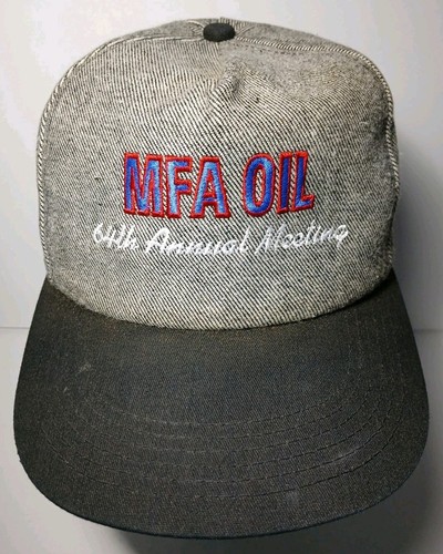 1990s Vintage MFA OIL Hat Cap DENIM SNAPBACK TRUCKER HAT CAP MADE IN USA - Bild 2 von 14