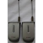 Vintage Sprint flip phones set of 2 silver used Samsung cell phone