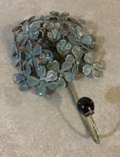 Hydrangeas Metal Flower Wall Hook ,Coat & Hat...