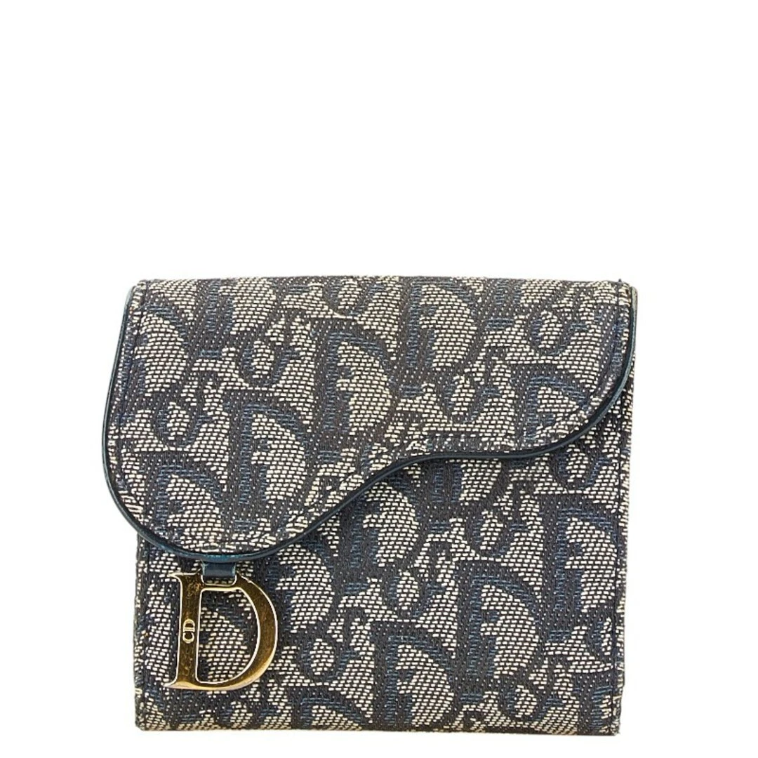 Dior Trotter Selle Portefeuille Bifold Toile Femme S 1 0201706