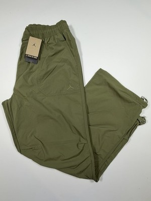 Nike Air Jordan Essentials Nylon Rain Pants Woven Loose Fit Olive Men s Sz M