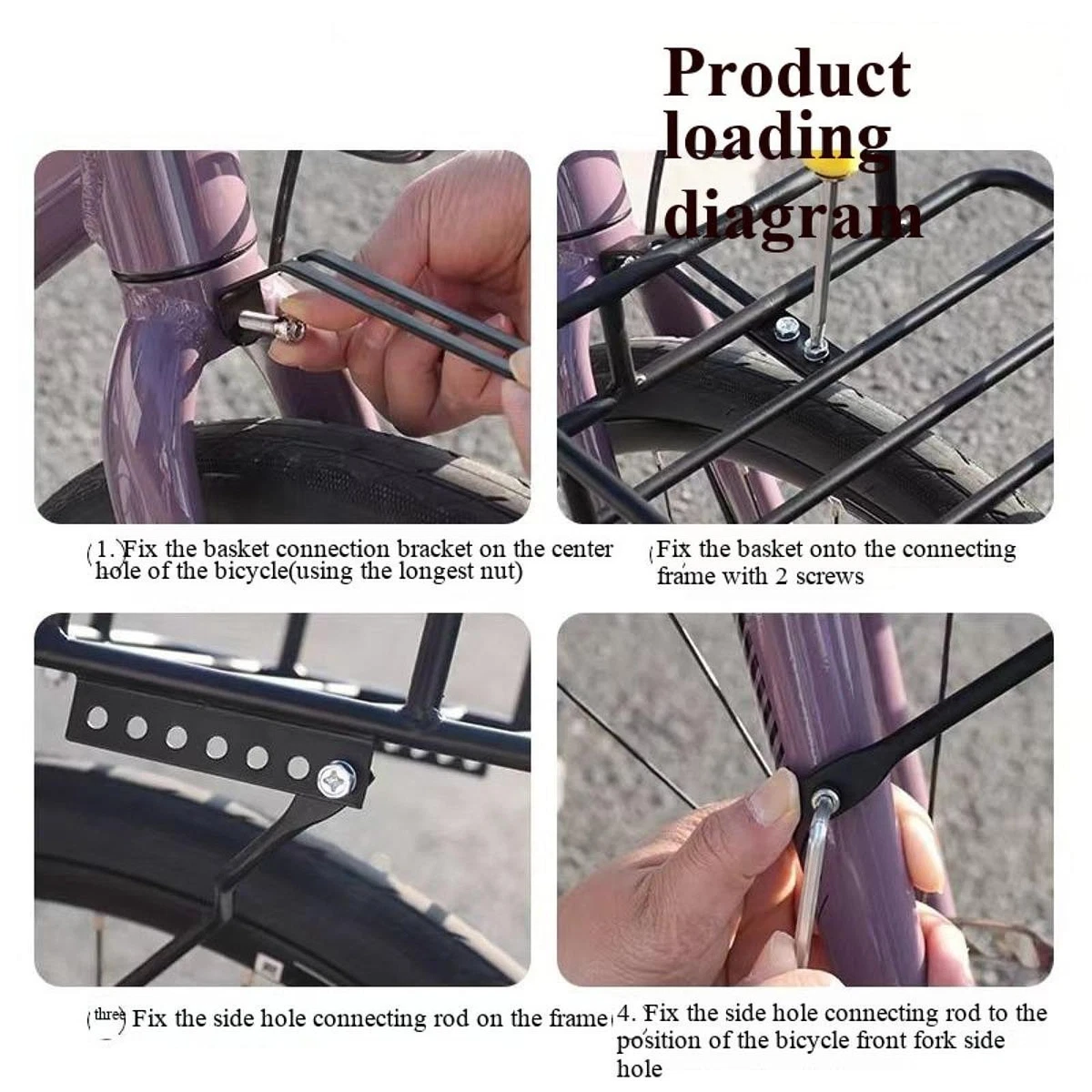 Bike Front Rack Easy to Install for Mountain/Road Bikes Bicycle Luggage Rack