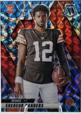 Shedeur Sanders #2025 Panini Mosaic - Rookie Variations Reactive Blue Mosaic