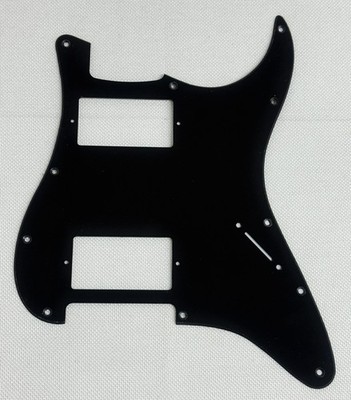 Black 1-Ply For Fit Fender US HH Stratocaster No locator pickup Guitar Pickguard
