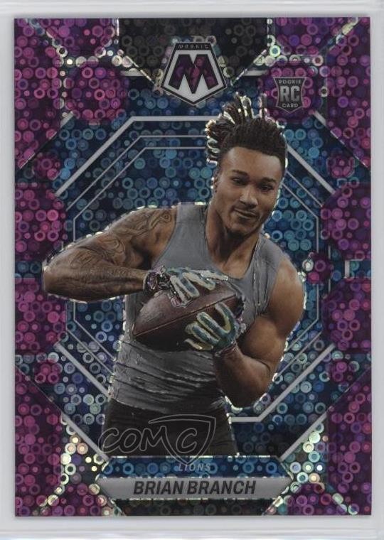 2023 Mosaic Rookies No Huddle Purple Prizm 7/50 Brian Branch #287 Rookie RC 1fl4