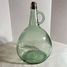 Vintage Almaden Vineyards Green Glass Tint 3 Liters Wine Bottle Jug with Cork