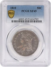 1810 Bust Silver Half Dollar EF45 PCGS