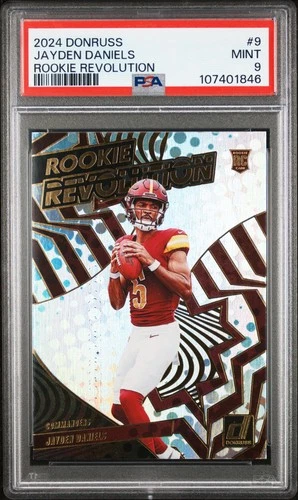 2024 PANINI DONRUSS ROOKIE REVOLUTION #9 JAYDEN DANIELS RC PSA 9