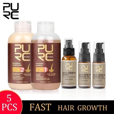 PURC Haarwachstum Shampoo Haaröl Spray Set Anti Haarausfall Nachwachsen Conditioner
