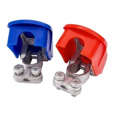 Brass Heavy Duty Quick Release Top Post Battery Terminal Tinned Brass W/ Cover