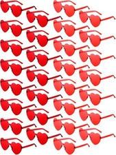 Konohan 50 Pairs Heart Shaped Sunglasses Bulk, Women Colorful Rimless Transpa...