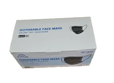INTCO Black Disposable Face Masks 50/box