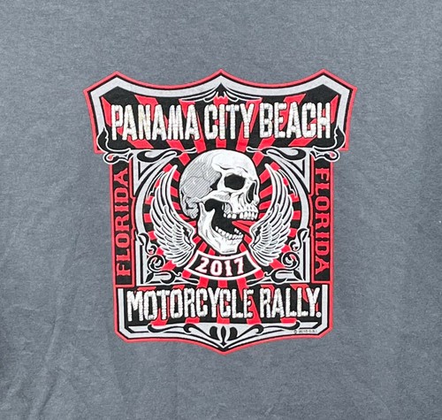 Panama City Beach Motorrad Rallye Tod Totenkopf 3D Grafik T-Shirt Hot Leathers - Bild 3 von 8