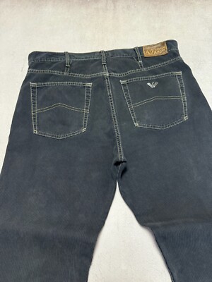 パンツ 90s ARMANI jeans denim pants Vintage Armani Jeans Denim Pants Metal Logo Straight y2k 90s