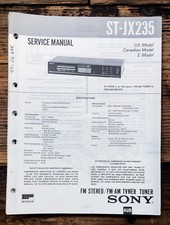 Sony ST-JX235 Tuner Service Manual Original 