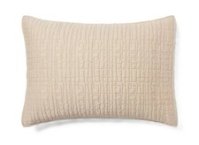 Threshold 100 Lyocell Tencel Khaki Beige Quilted King Size Pillow Sham