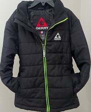 Gerry Black Puffer Jacket Youth Girls Boys Sz SMALL 7/8 Winter/Ski Kids Coat EUC